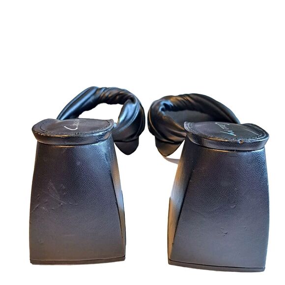 Sam Edelman Circus NY Marianna Sandal Black Slide Block Heel Vegan Womens Sz 8 - Picture 4 of 16